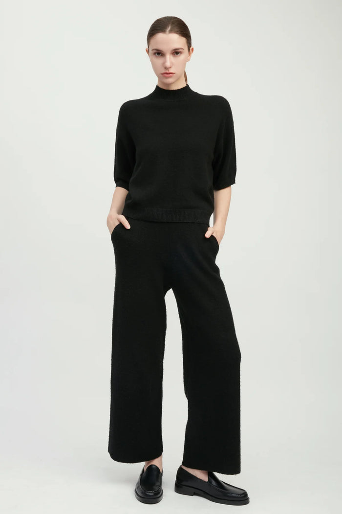 Common Knit Half Sleeve Mockneck Sweater