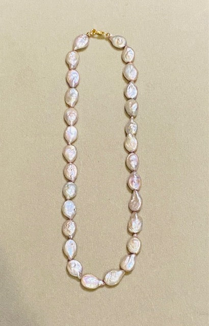 Stephen Pink Ophellia Coin Pearl Necklace