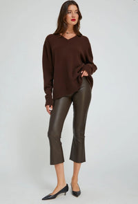 SPRWMN Crop Americano Leather Crop Flare