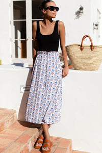 Emerson Fry Floral Drawstring Skirt