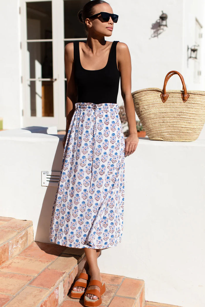 Emerson Fry Floral Drawstring Skirt
