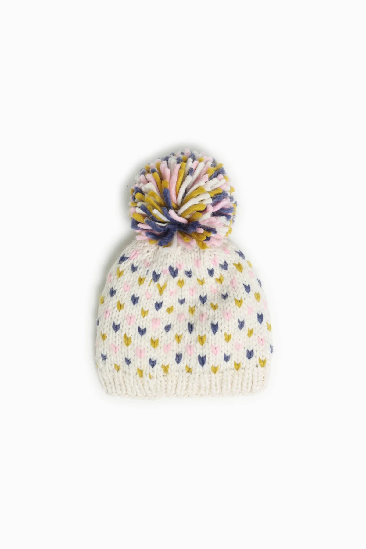 Look by M Multi Mini Heart PomPom Hat