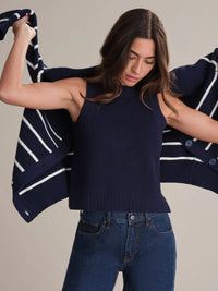 525 America Demi High Neck Crew Tank