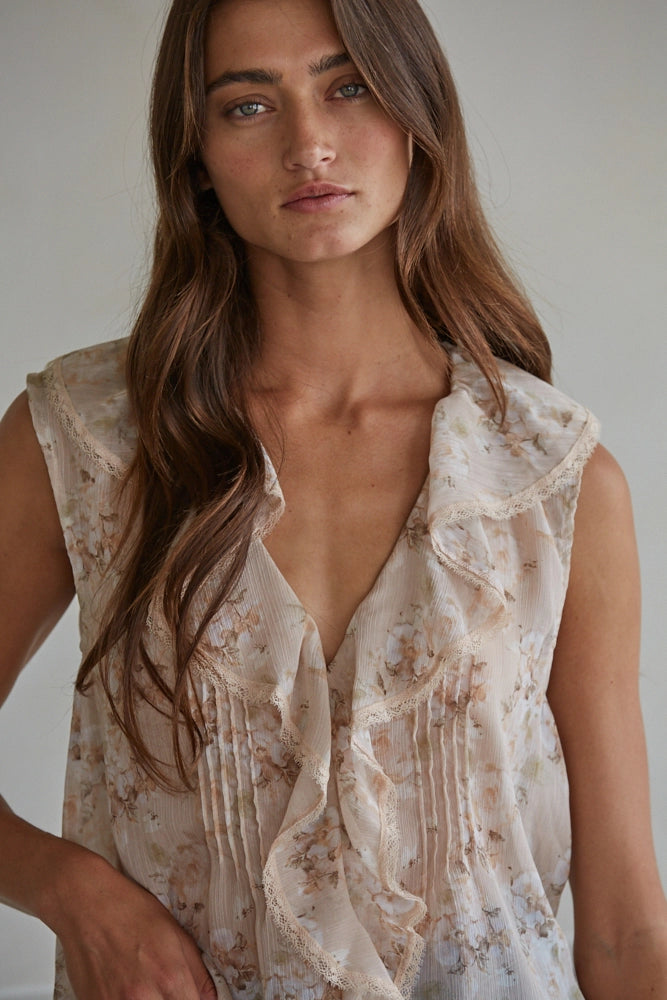 By Together Floral Print Sleeveless Top
