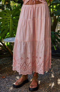 By Together Embroidered Ruffle Skirt
