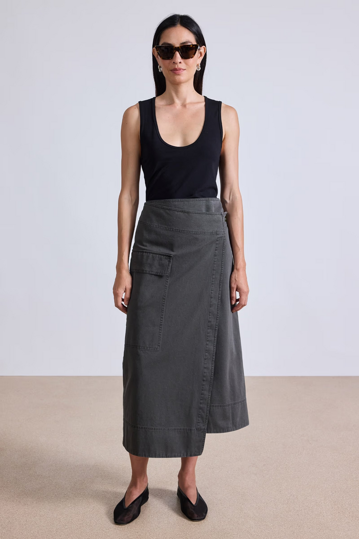 Apiece Apart Lassi Midi Cargo Skirt