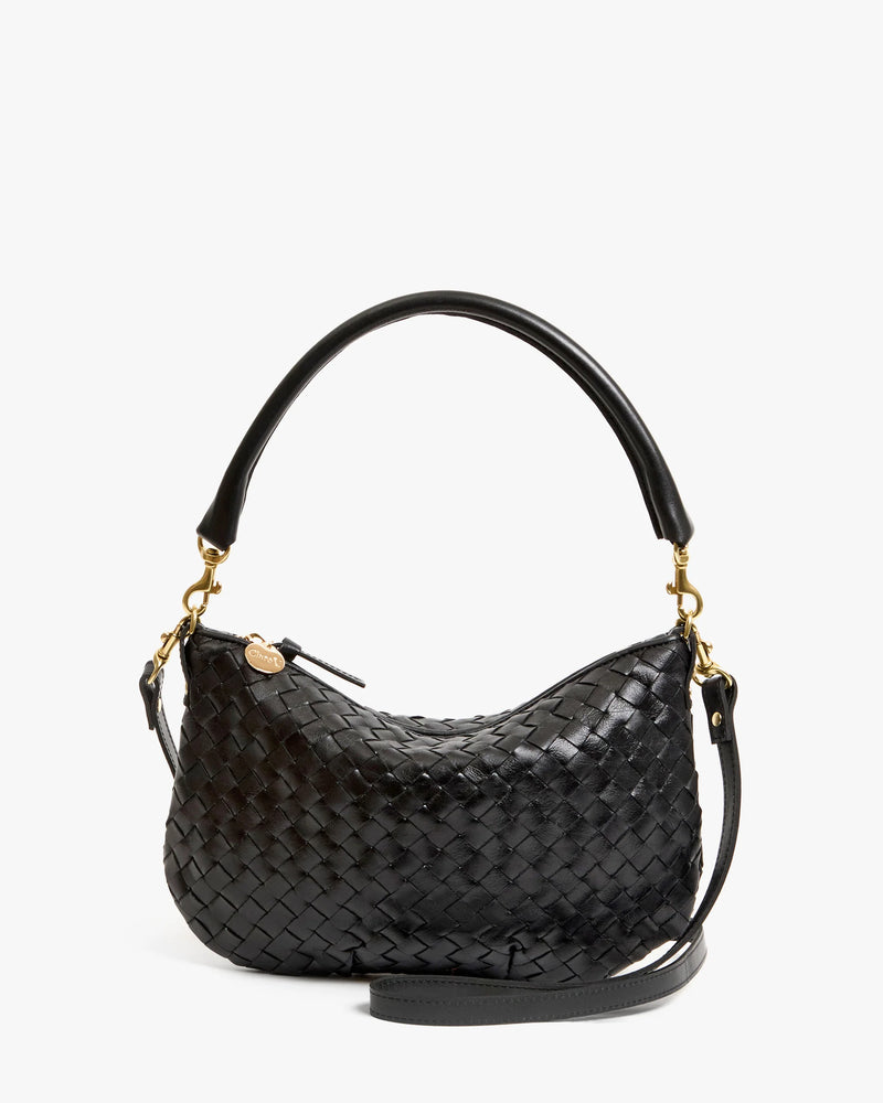 Clare V Petit Moyen Messenger Black Woven Bag