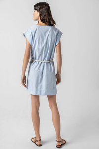 Lilla P Striped Spilt Neck Dress