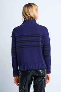 Lisa Todd Highline Stripe Mock Neck Sweater
