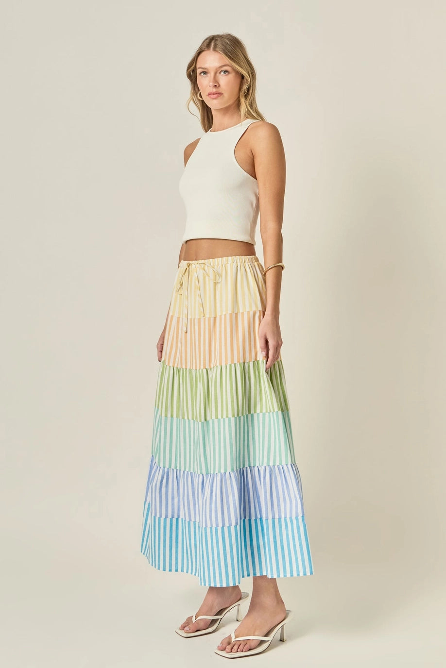 English Factory Pastel Tier Skirt