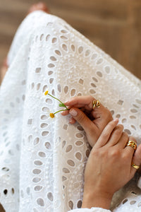 Emerson Fry Scallop Eyelet Dress
