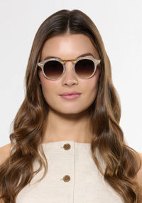 Krewe St. Louis Alabaster 18k Sunglasses