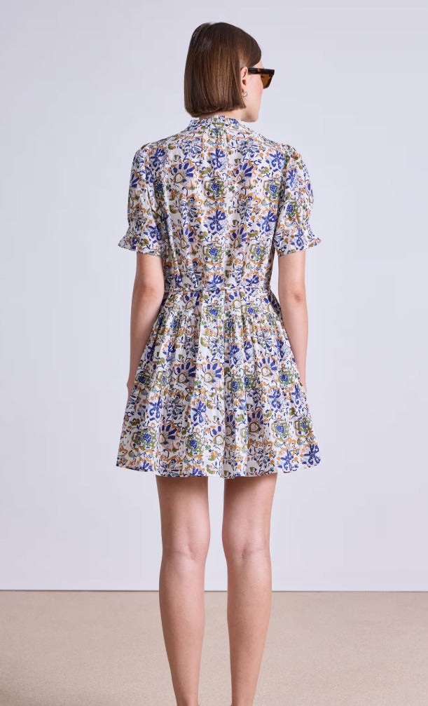 Apiece Apart Las Almas Batik Floral Cream Dress