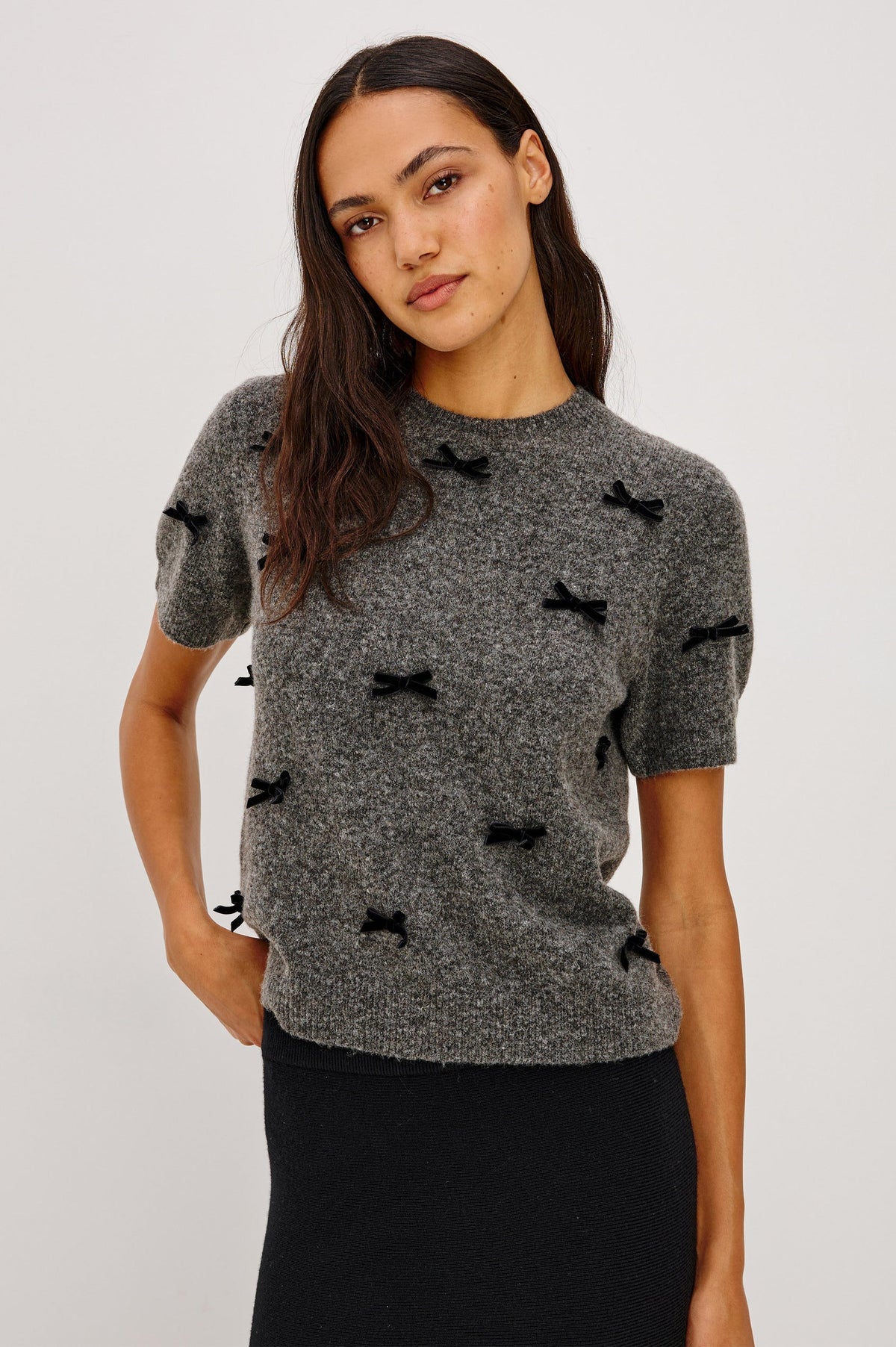 Rails Michele Velvet Bow Sweater