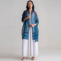 Sadhu Collective Silk Wool Jamdani Scarf