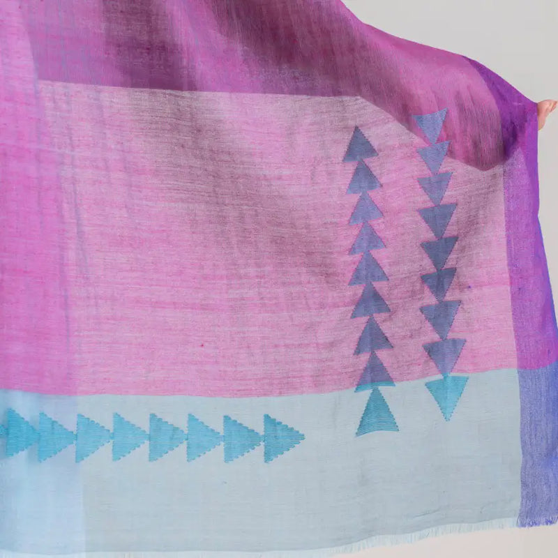 Sadhu Collective Silk Wool Jamdani Scarf