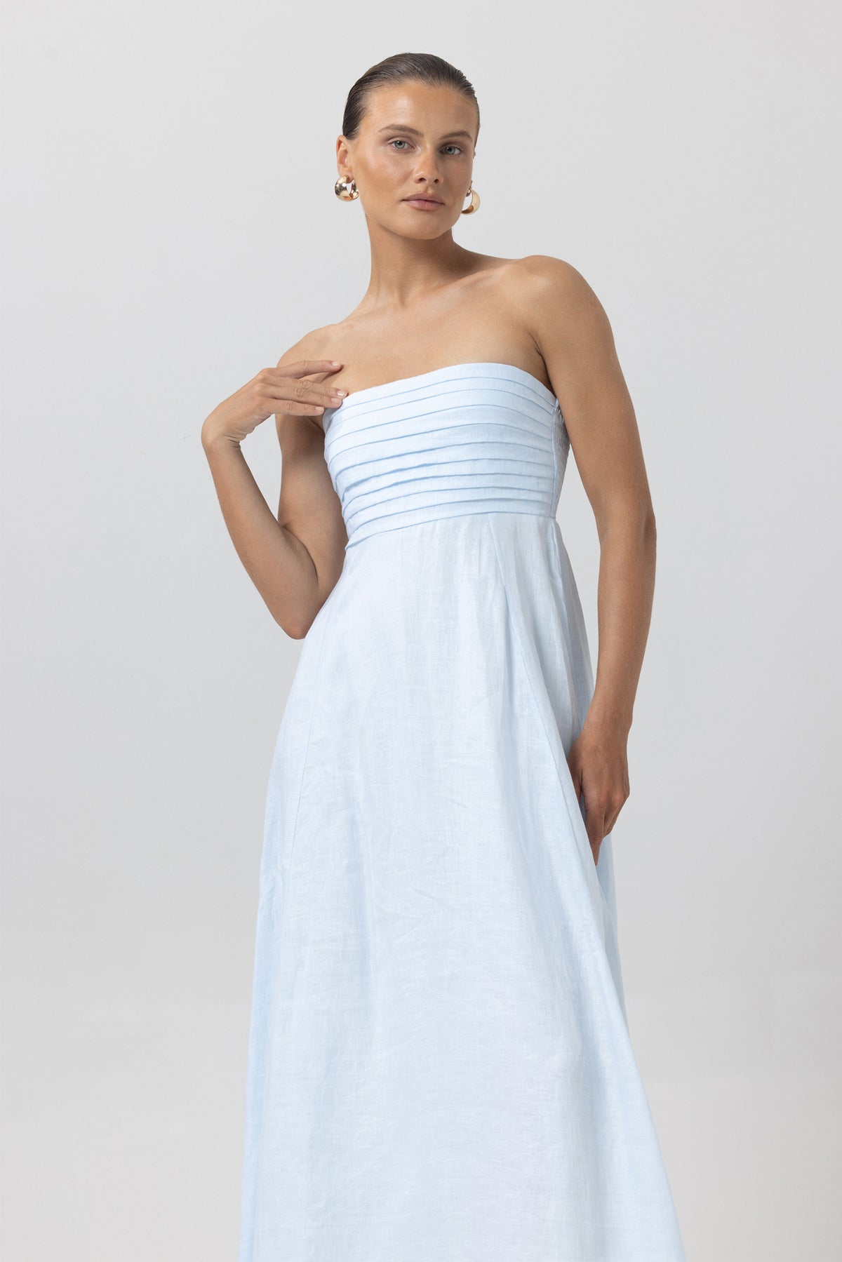 Lusana Tallia Linen Maxi Dress