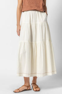 Lilla P Tiered Maxi Skirt