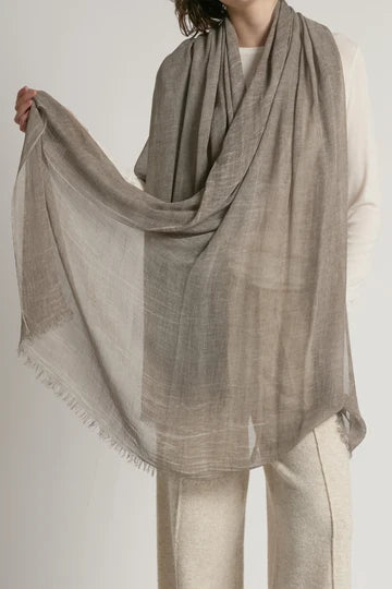 Common Knit Sheer Cotton Long Scarf