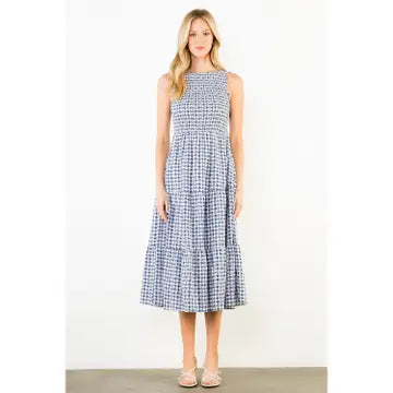 THML Sleeveless Gingham Dress