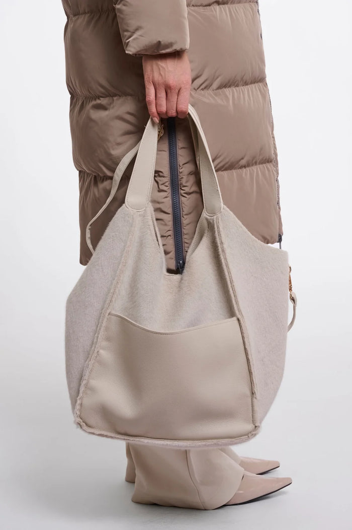 Rino & Pelle Chi Faux Leather & Suede Handbag
