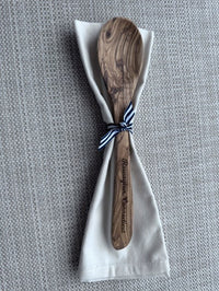 The Lillie Pad Rowayton Wood Serving Spoon & Towel Set