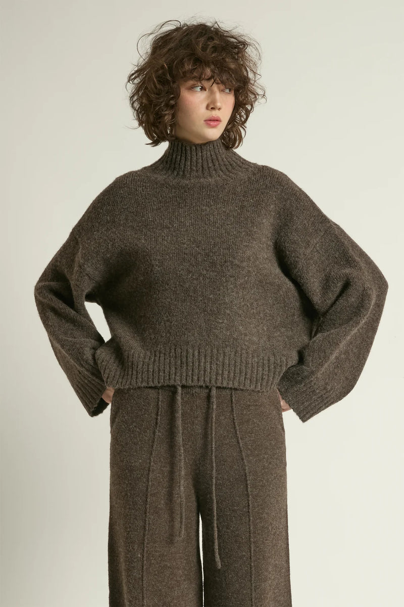 Look by M Chunky Mock Neck Sweater