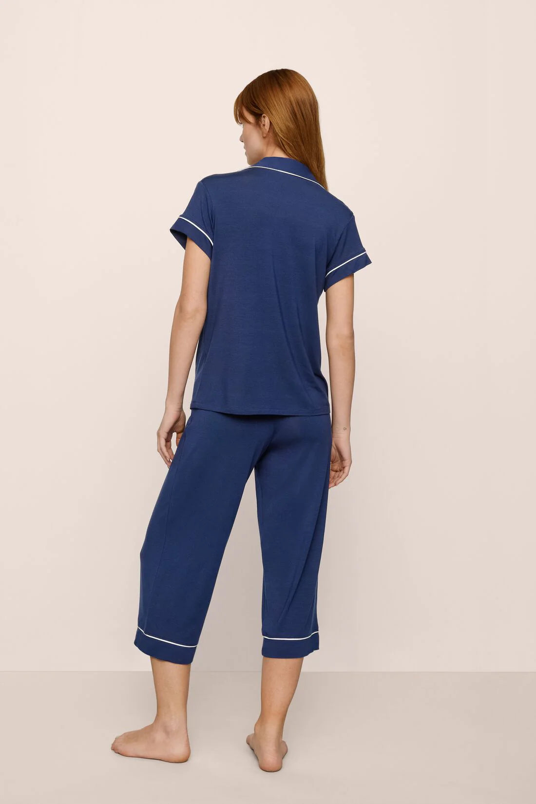 Eberjey Short Sleeve Cropped PJ Set