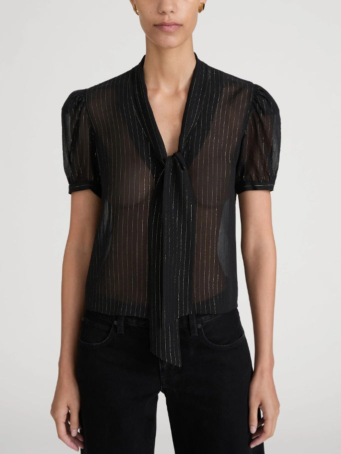 Frame The Lurex Sonnet Blouse
