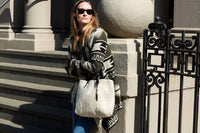 Kempton & Co Natural Luxe Shearling Tote