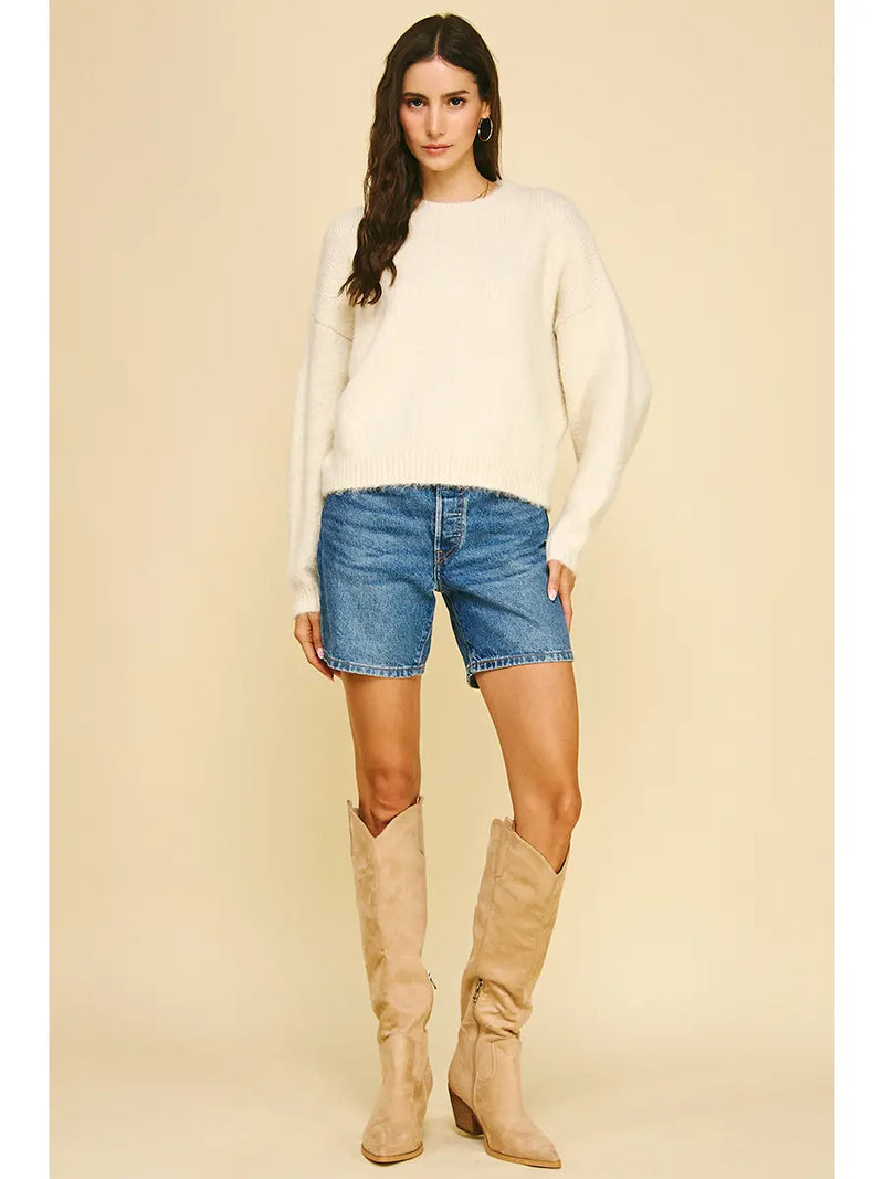 Pinch Long Sleeve Drop Shoulder Sweater