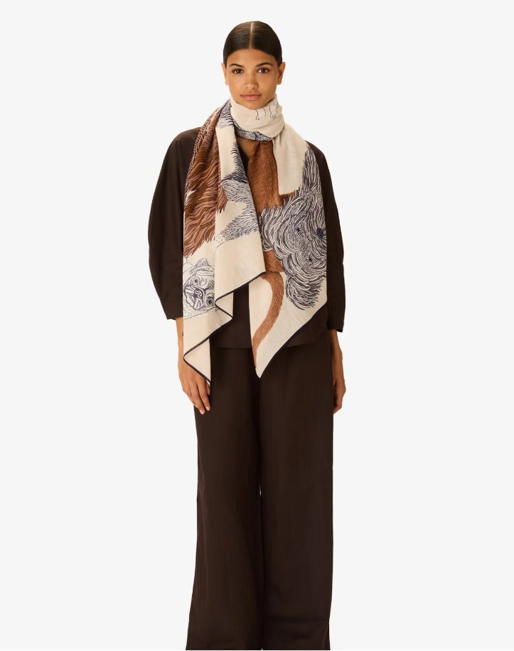 Inoui Editions Toutou Motif Scarf