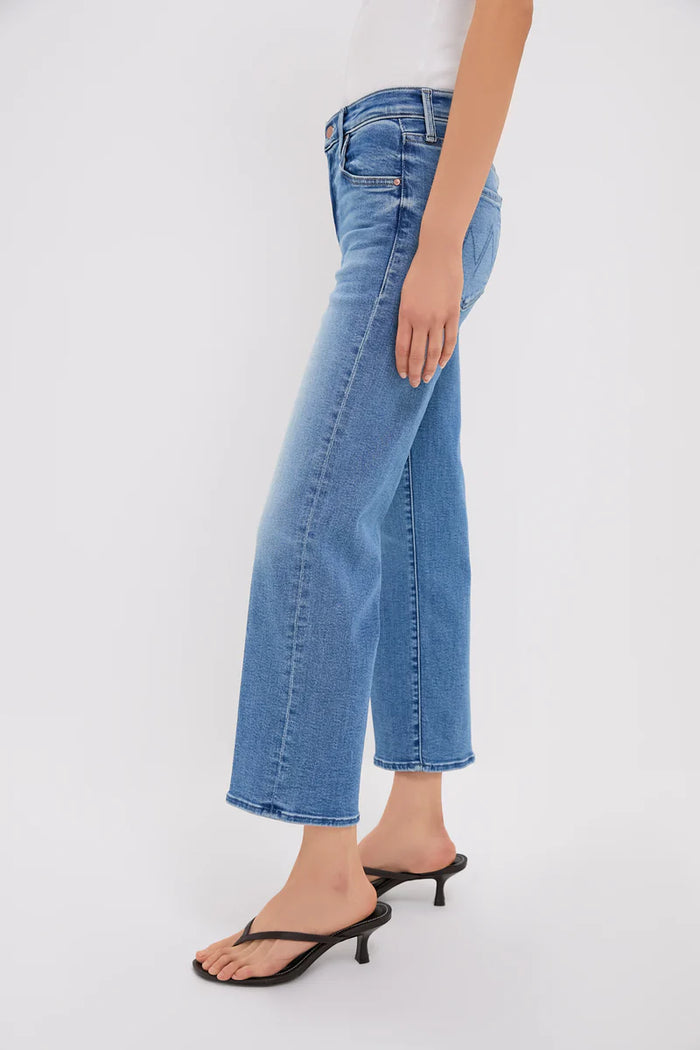 Mother Denim Mid Rise Rambler Zip Ankle Out of the Blue