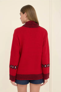 Moon River Apres Ski Mock Neck Sweater