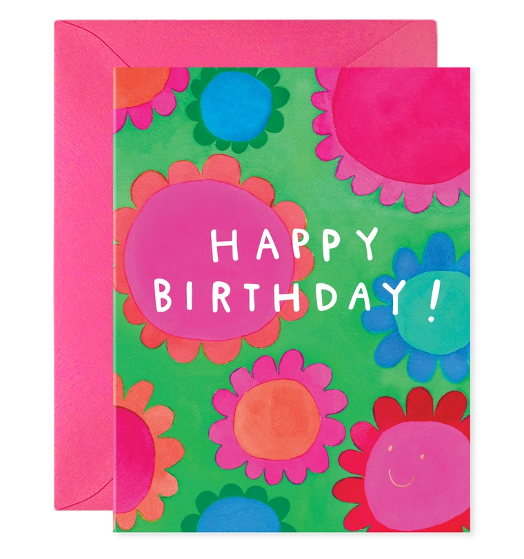 E.Frances Flower Power Birthday Card