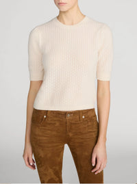 Frame Gathered Honeycomb Sweater