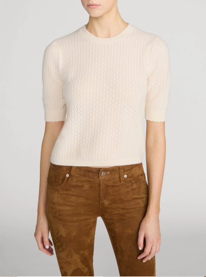 Frame Gathered Honeycomb Sweater