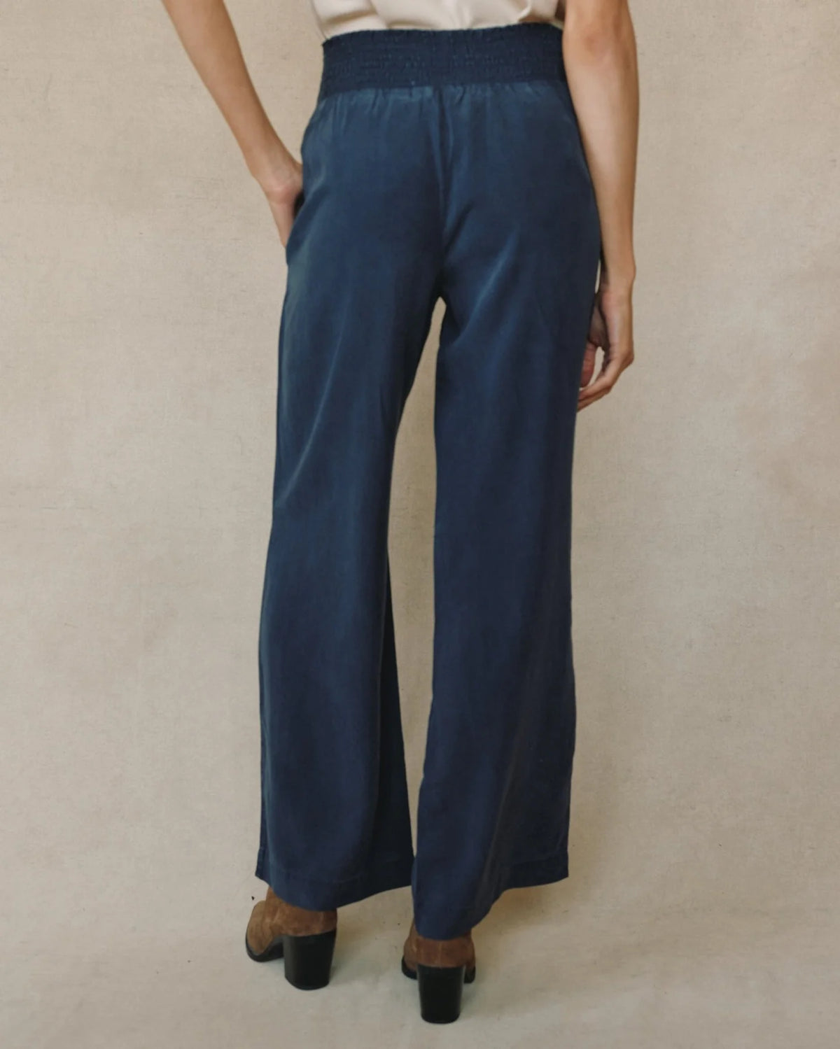Bella Dahl Smocked Waist Wide Leg Pant