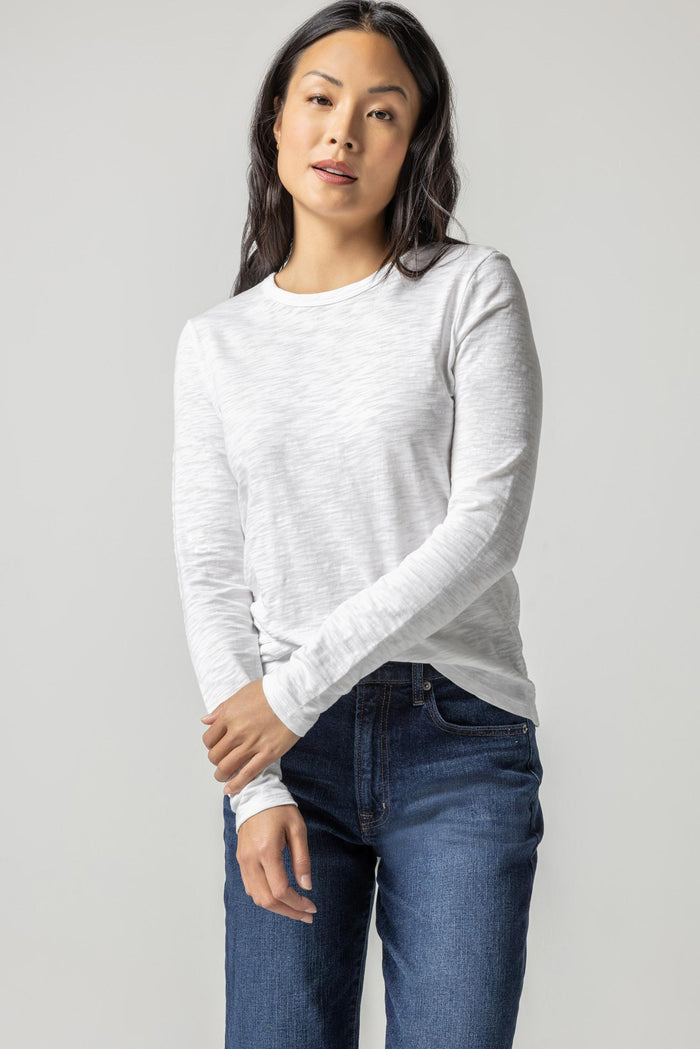 Lilla P Long Sleeve Slub Crewneck