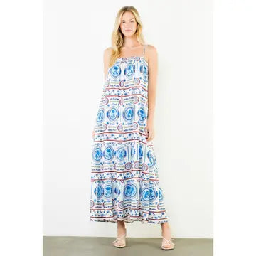 THML Sea Print Maxi Dress