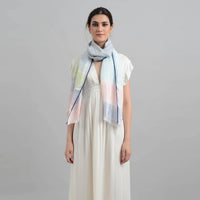 Sadhu Collective Pastel Whisper Handwoven Linen Scarf