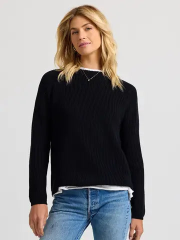Pura Cashmere Cotton Fisherman Sweater