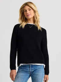 Pura Cashmere Cotton Fisherman Sweater