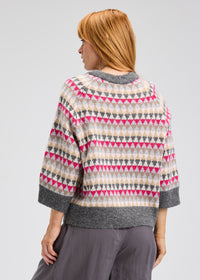 Zaket & Plover Mohair Fairisle Crew Sweater