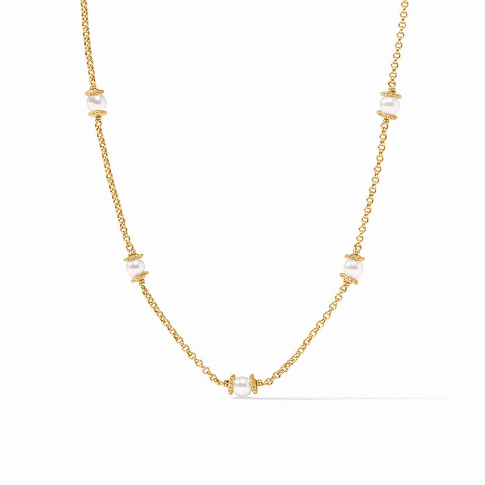 Julie Vos Hydra Delicate Station Pearl Necklace