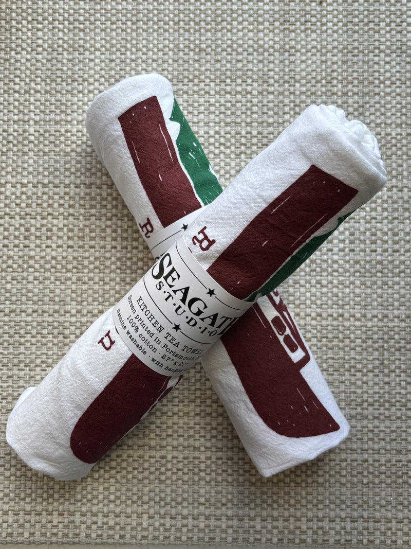 Seagate Studios Rowayton Lobster Boat Tea Towel