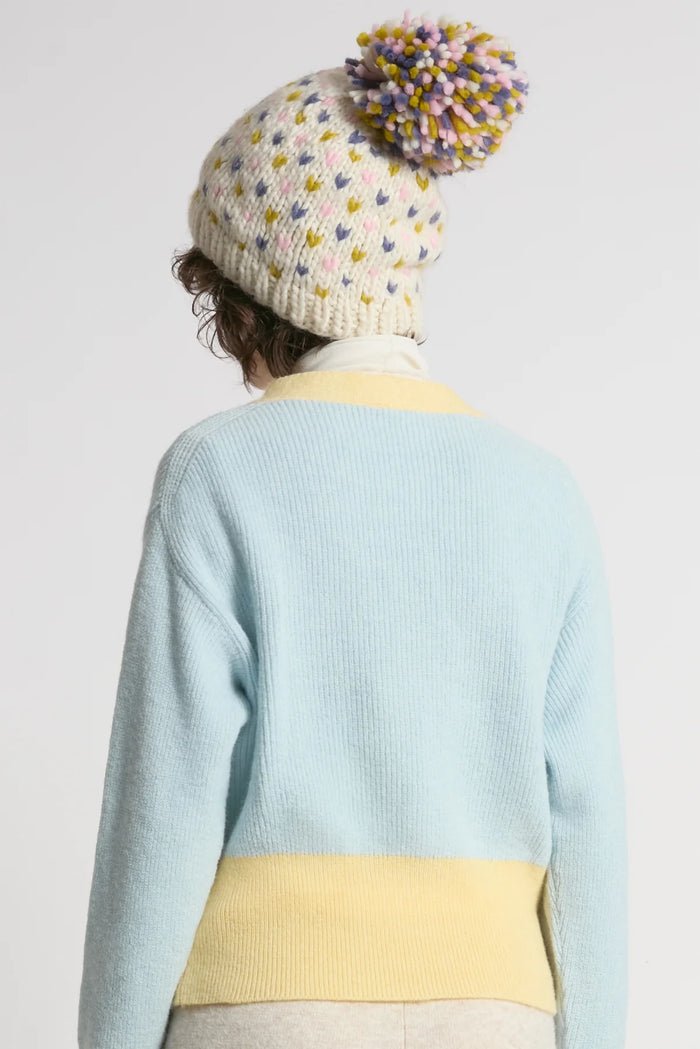 Look by M Multi Mini Heart PomPom Hat