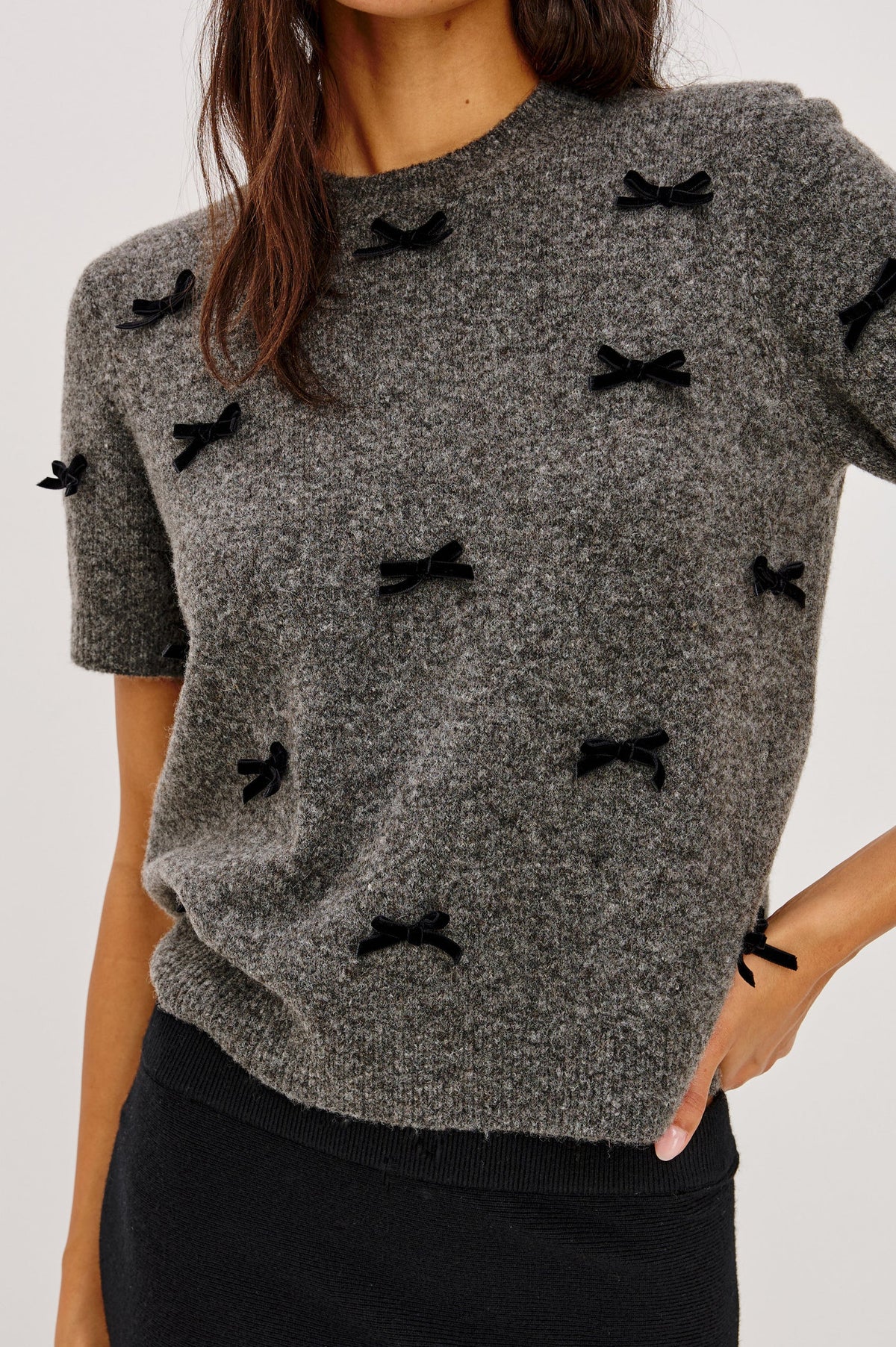 Rails Michele Velvet Bow Sweater
