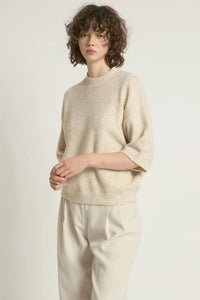 Common Knit Half Sleeve Mockneck Sweater