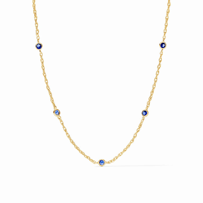 Julie Vos Delicate Station Sapphire Blue Necklace